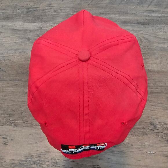 Vintage Firestone Racing Snapback Hat Cap 80s Red Rope Brim Retro Streetwear - Picture 5 of 8